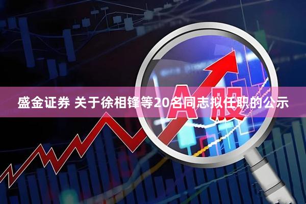 盛金证券 关于徐相锋等20名同志拟任职的公示
